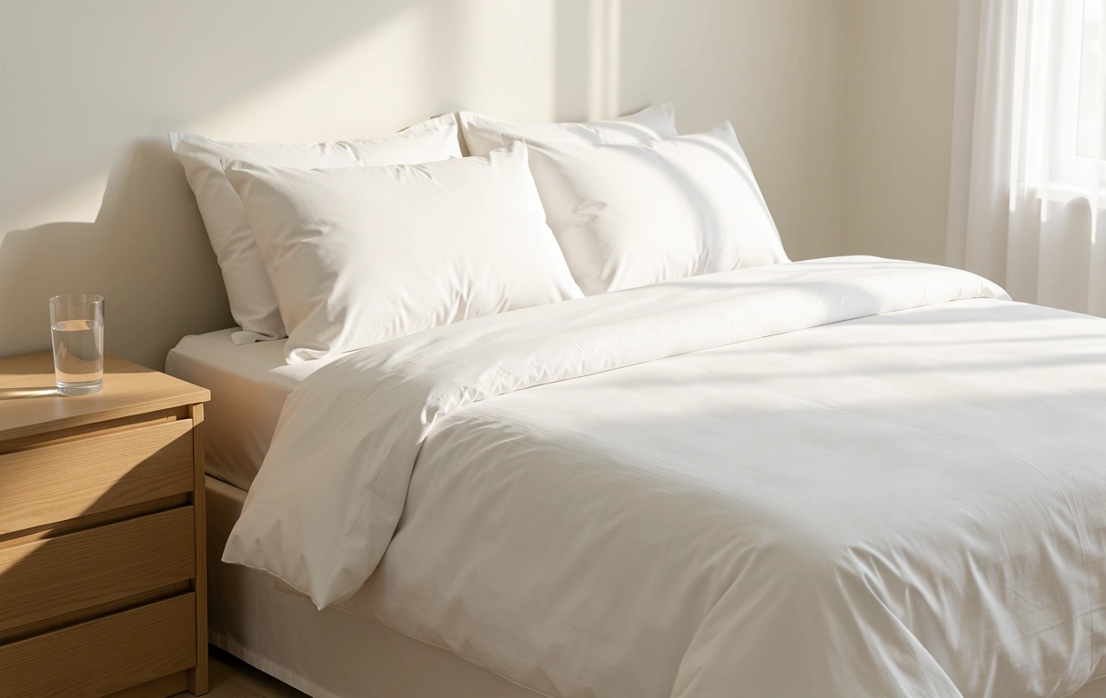 Dormitorio sereno que representa la calidad del sueño